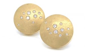 Button diamond earrings