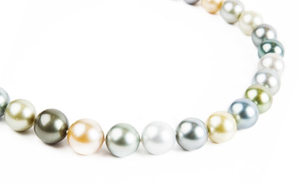 Multi-Coloured Strand of South Sea Pearls