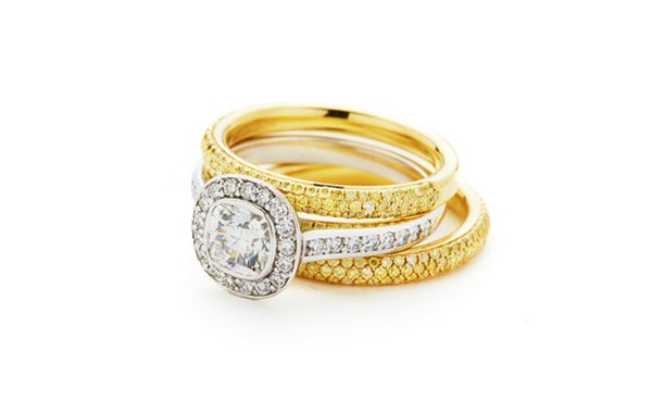 Cushion Cut Diamond Halo Ring