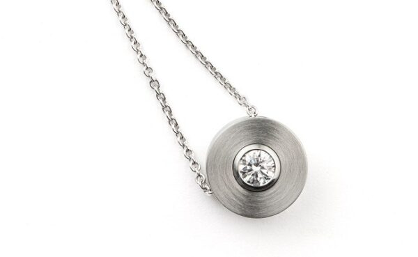 Diamond Solitaire Slider Pendant