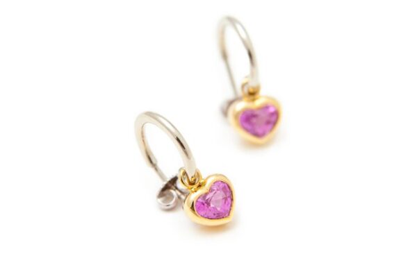 Hoops with Pink Hearts