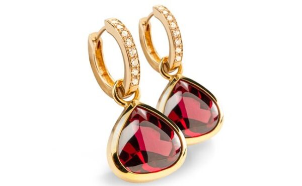 Interchangeable Rhodolite Earrings