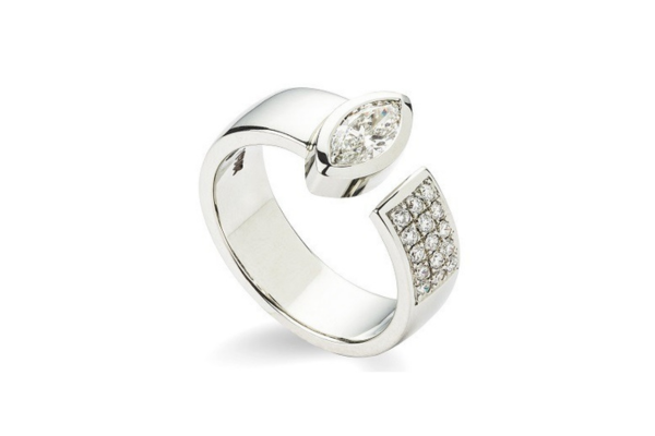 Marquis-Shaped Diamond Ring