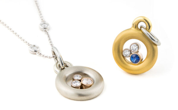 Pendants with Bezel-Set Diamonds
