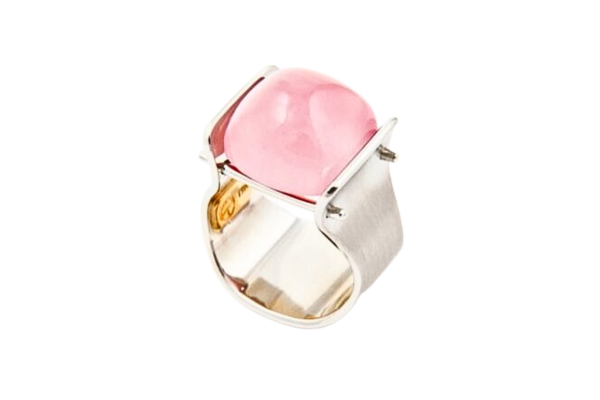 Rose Quartz Cabochon Ring