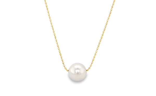 Yellow Gold Akoya Pearl Necklace