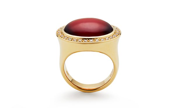 Hessonite Garnet Ring