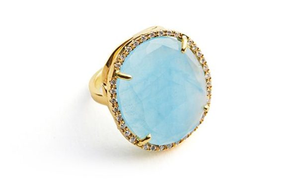 Rose Cut Aquamarine Ring