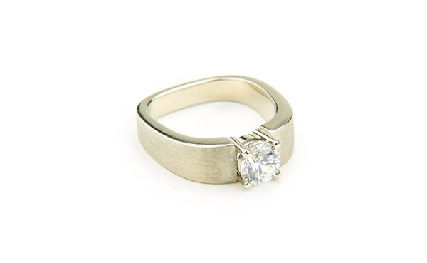 Stirrup Prong-Set Solitaire Ring
