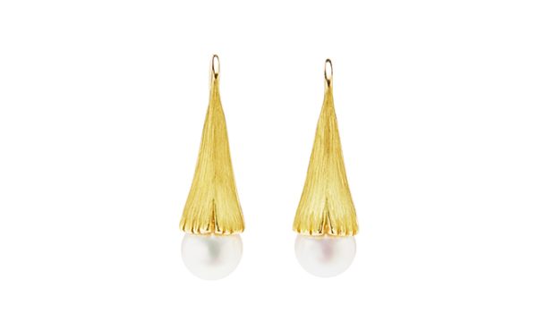 Pearl Ginkgo Earrings