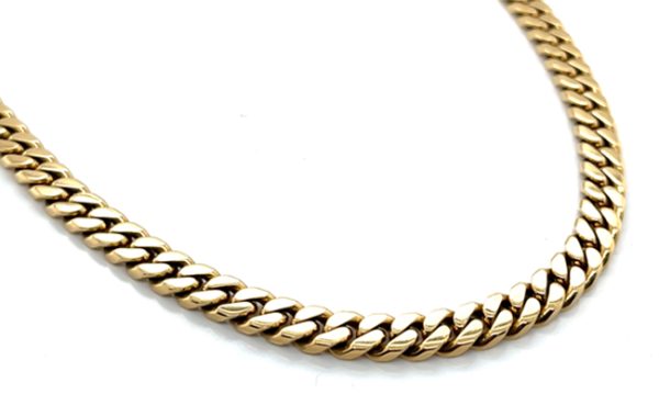 18K Solid Gold Curb Chain