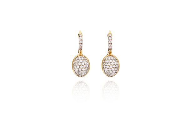 Pavé Diamond Boule Earrings