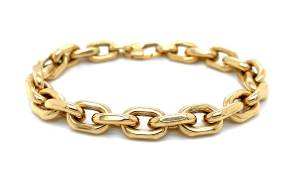 18K Wide Link Bracelet