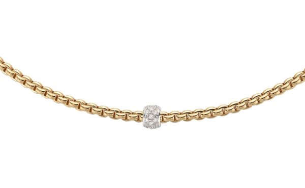 18K Flex'it Eka Necklace with Diamond Rondelle